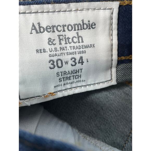 Abercrombie & Fitch Men's Straight Jeans - Dark Blue - Picture 6 of 7